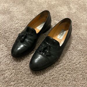 Mezlan Black Leather Tassel Loafers Men's Size 8.5 Havana Made In Spain